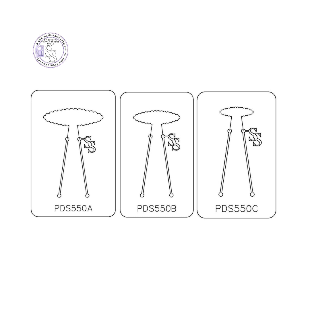 PANCAKE DIE PDS550 SHAPE 50 SCALLOP LONG OVAL